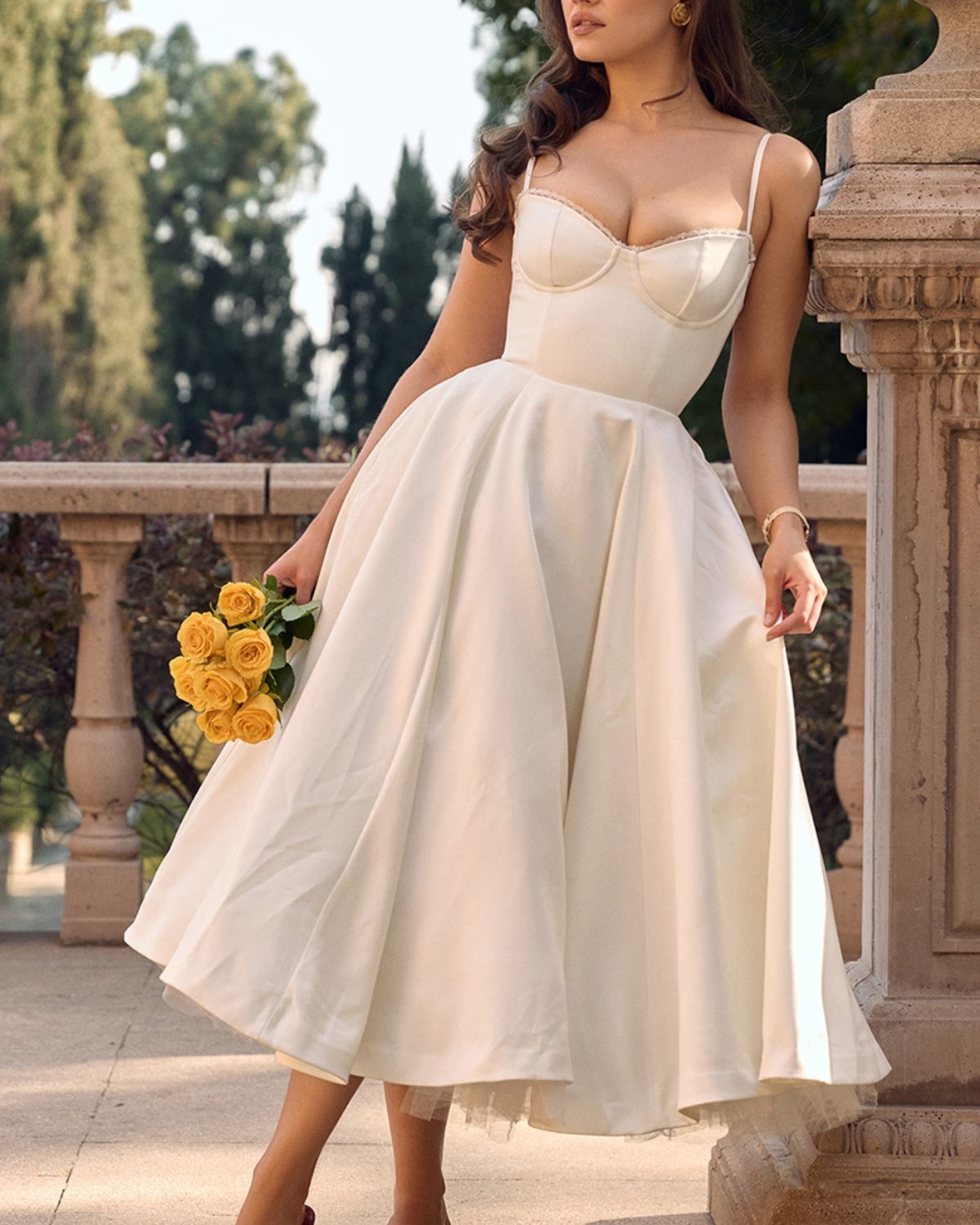 Vestido midi Selene elegante y sofisticado