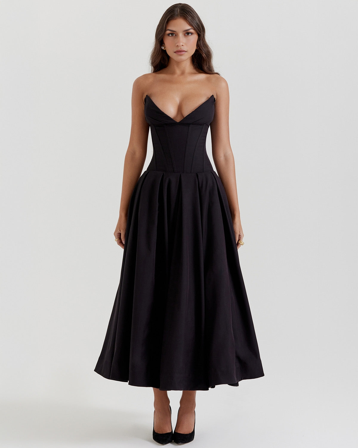 Elegant Amalfi Midi-Kleid für stilvollen Auftritt