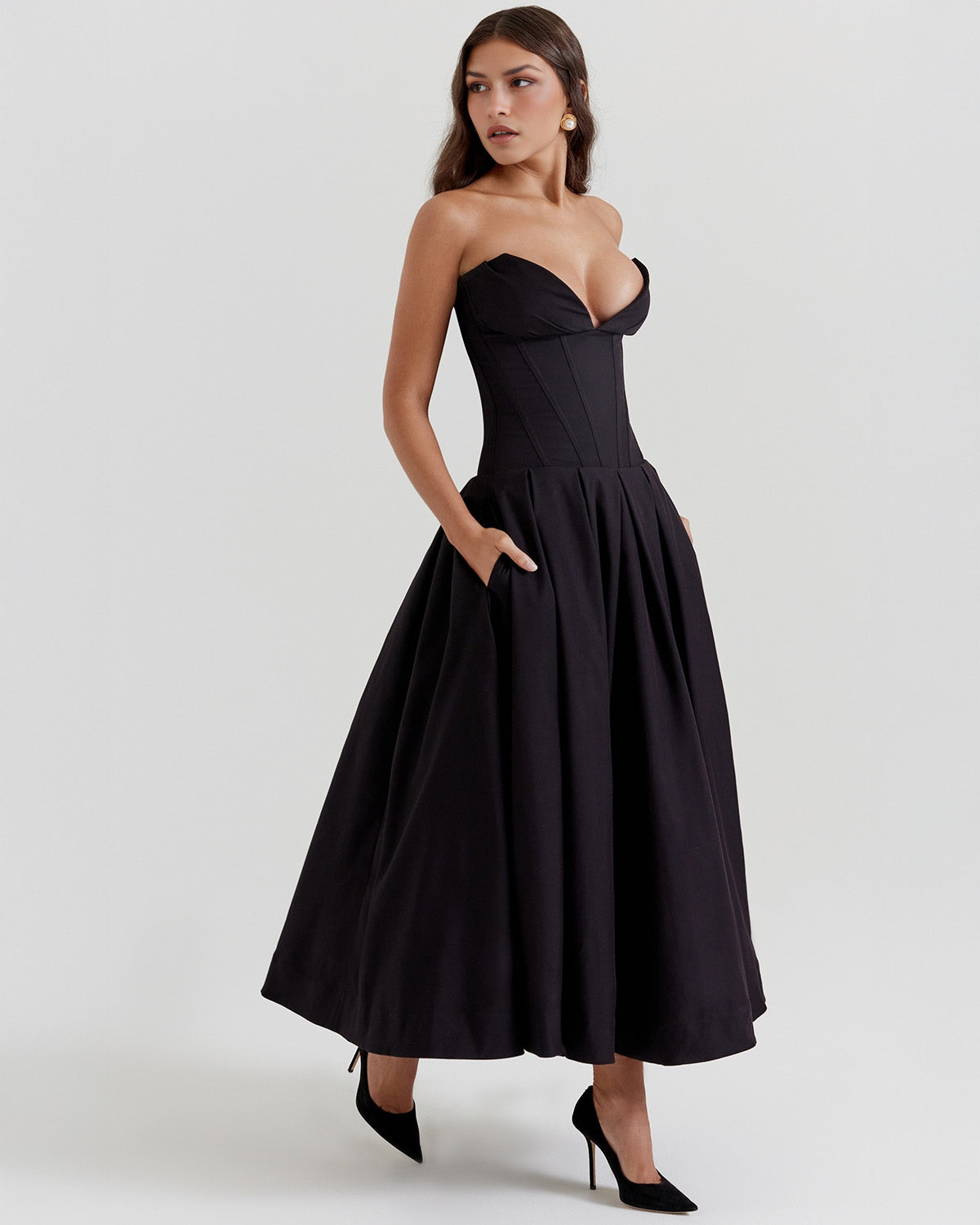 Elegant Amalfi Midi-Kleid für stilvollen Auftritt