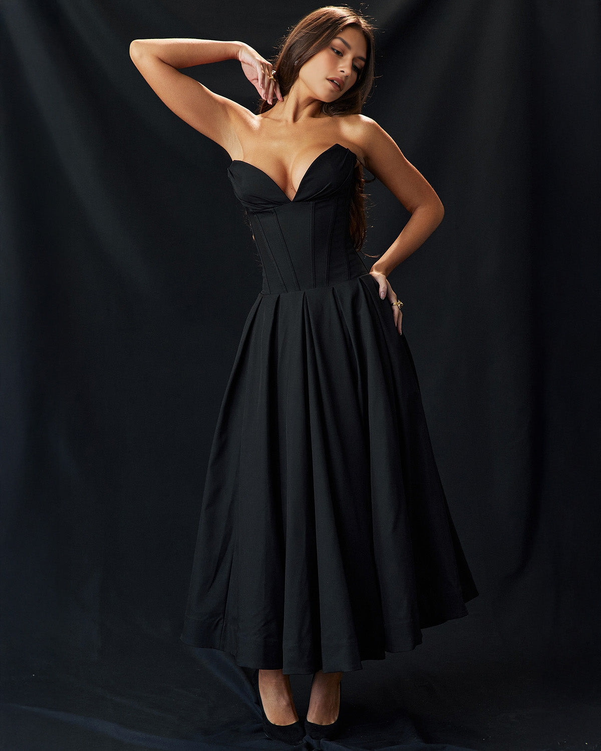Elegant Amalfi Midi-Kleid für stilvollen Auftritt