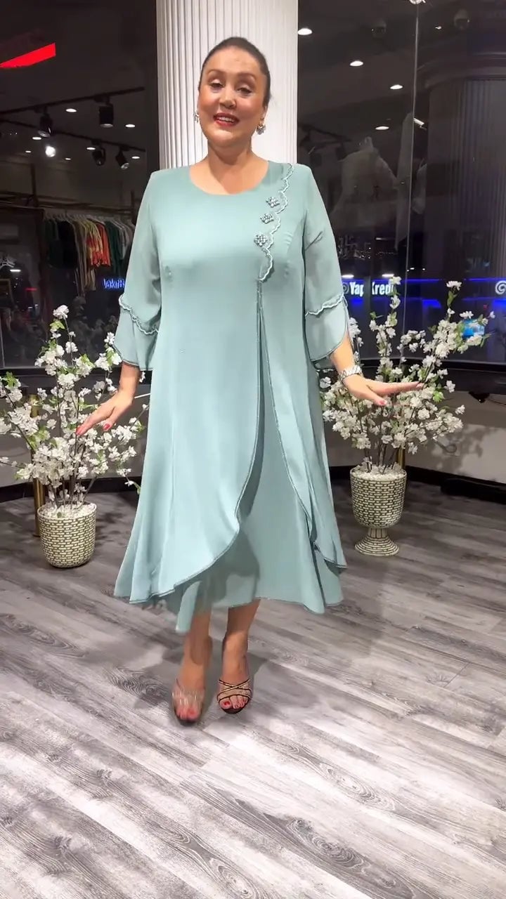 SAMARA – WOMEN'S CHIFFON SOLID COLOR LOOSE DRESS