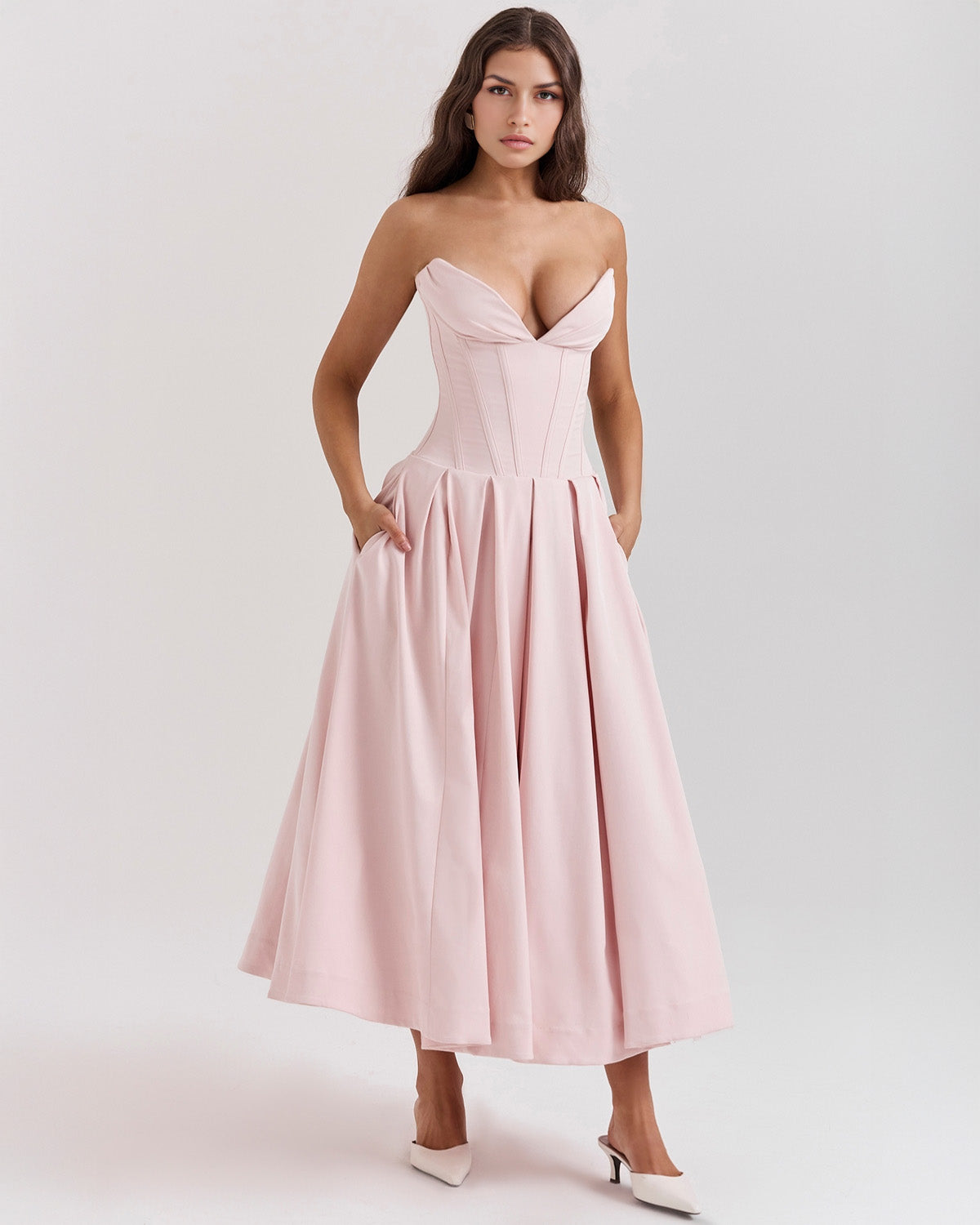 Elegant Amalfi Midi-Kleid für stilvollen Auftritt