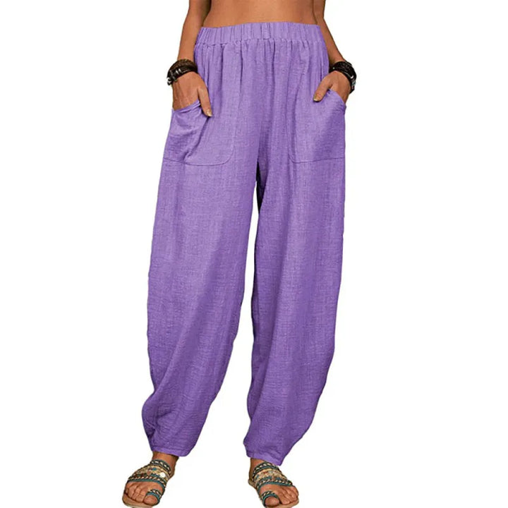 Women’s Casual Harem Pants – Lightweight Summer Fit with Pockets