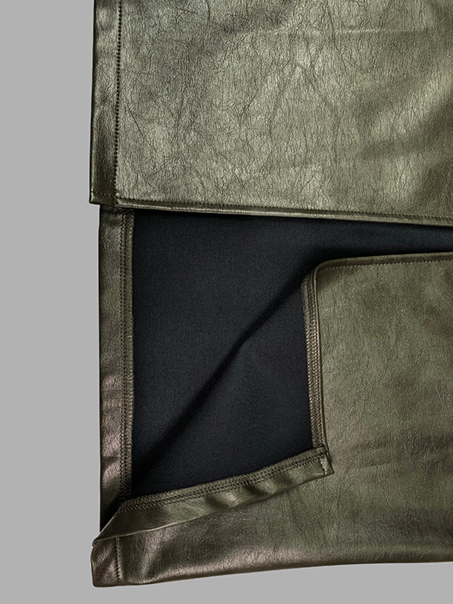 Column High Waisted Pockets Solid Color Split-Joint Split-Side Zipper Skirts Bottoms