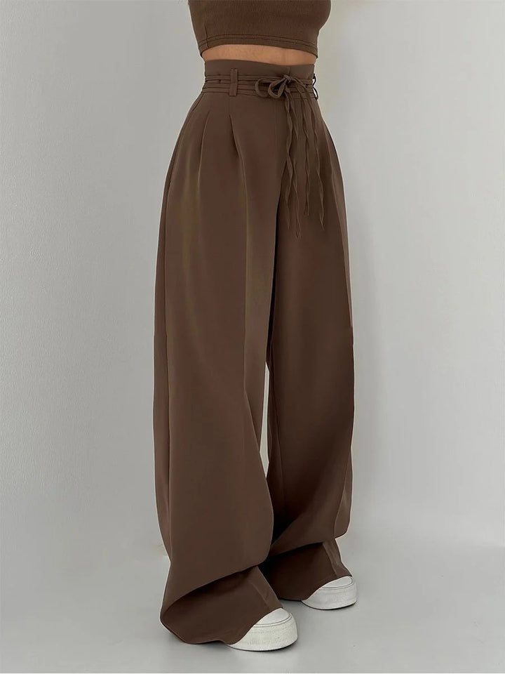 High Waisted Wide Leg Trousers – Elegant Flowing Pants for Work & Modern Everyday Styling