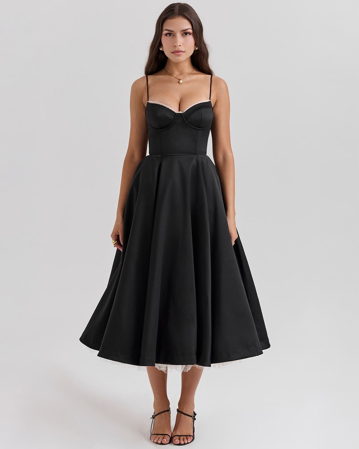 Vestido midi Selene elegante y sofisticado