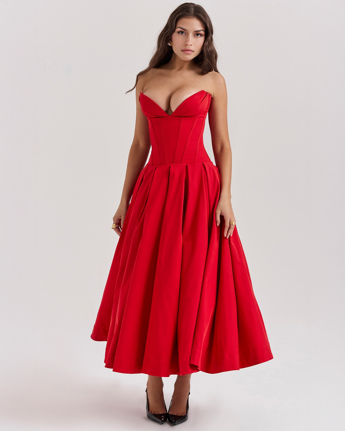 Elegant Amalfi Midi-Kleid für stilvollen Auftritt