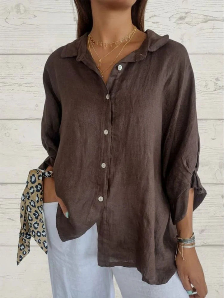 Relaxed Everyday Button-Up Shirt – Lightweight Classic Top for Casual & Smart Styling
