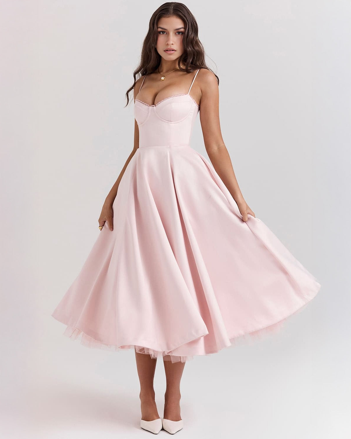 Vestido midi Selene elegante y sofisticado