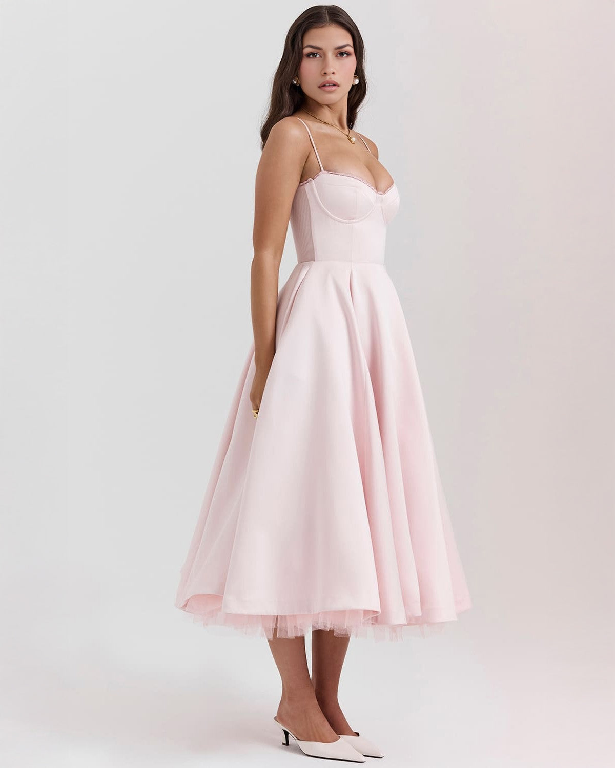 Vestido midi Selene elegante y sofisticado