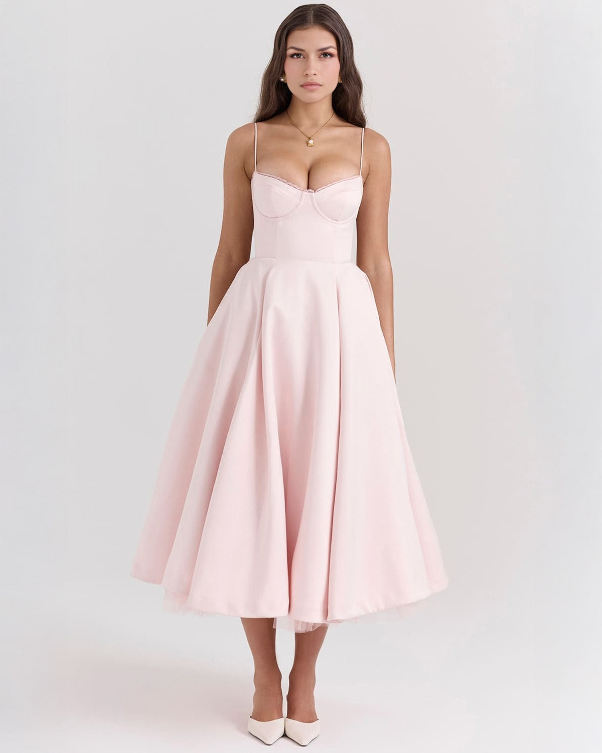 Vestido midi Selene elegante y sofisticado