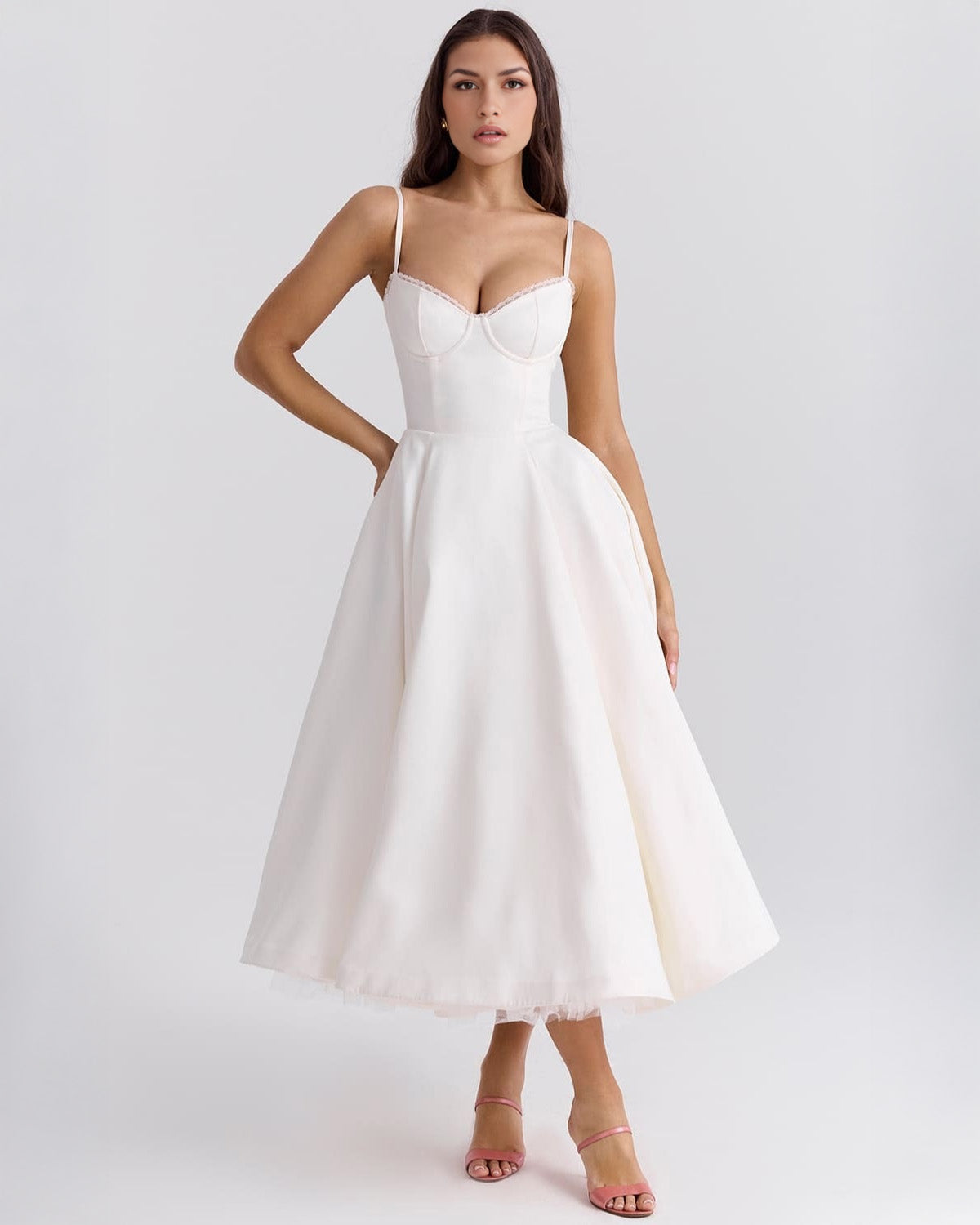 Vestido midi Selene elegante y sofisticado