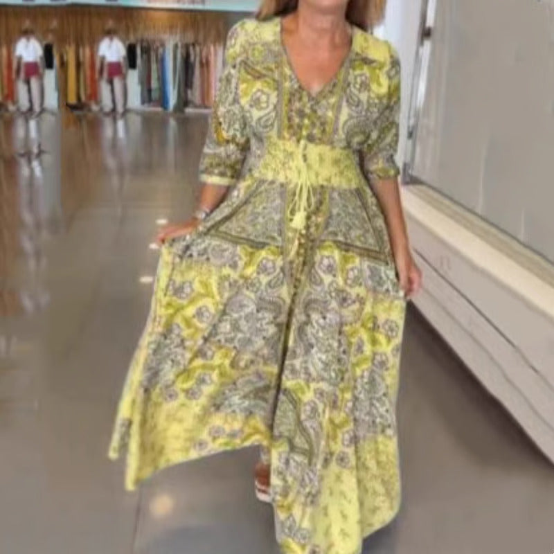 BlossomMuse™ – Elegant Floral Print Dress