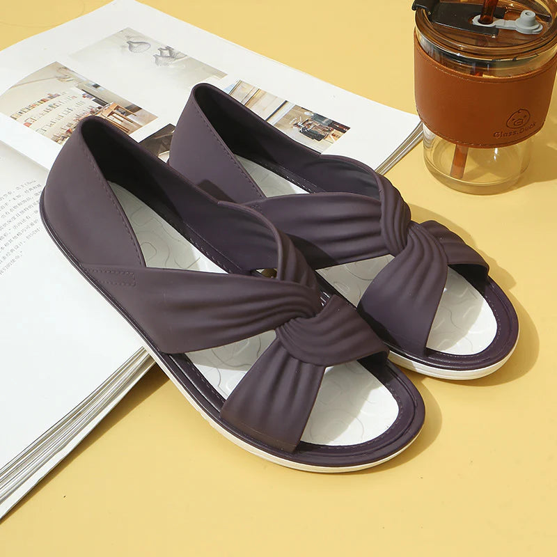 Soft Knot Slide Sandals – Lightweight Comfort Summer Slip-On Slides for Everyday Wear