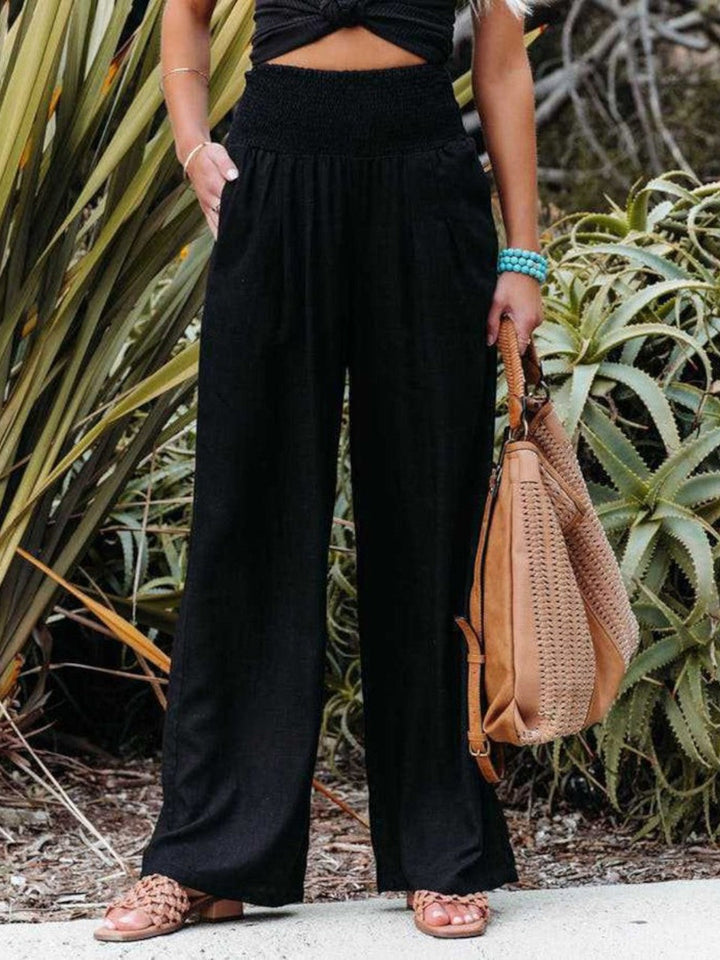 ZAFRINAE – REMI WIDE-LEG LINEN TROUSERS