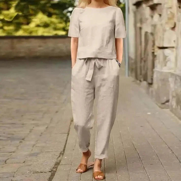 Luxe Two-Piece Summer Set – Lightweight Matching Outfit for Elegant Casual Styling