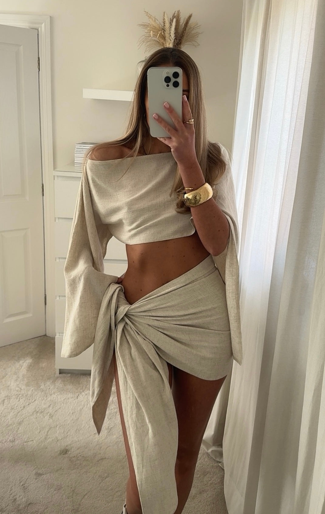 Joselyn - Off-Shoulder Sarong Set