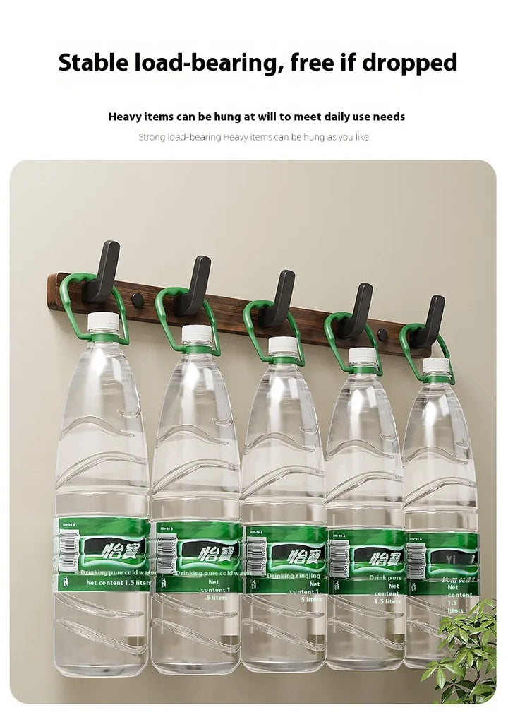 Solid Wood Wall Hook Rack – Modern Rustic Wall Mounted Hanger for Entryway, Bedroom & Behind Door Storage