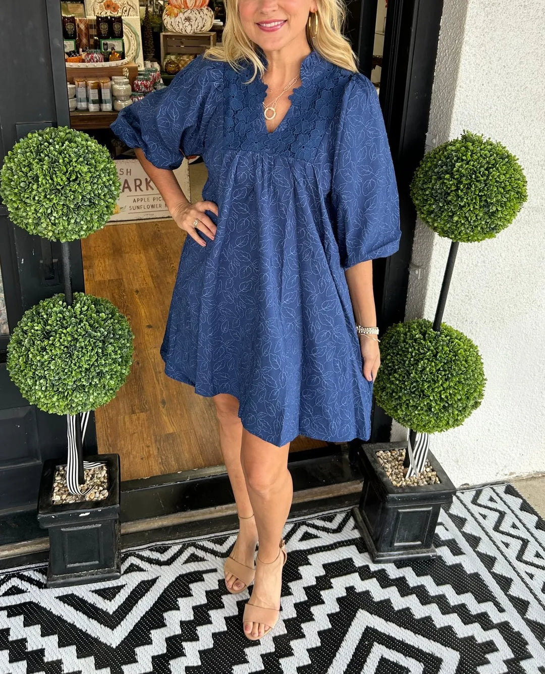 Izabella - Lace Jacquard Dress