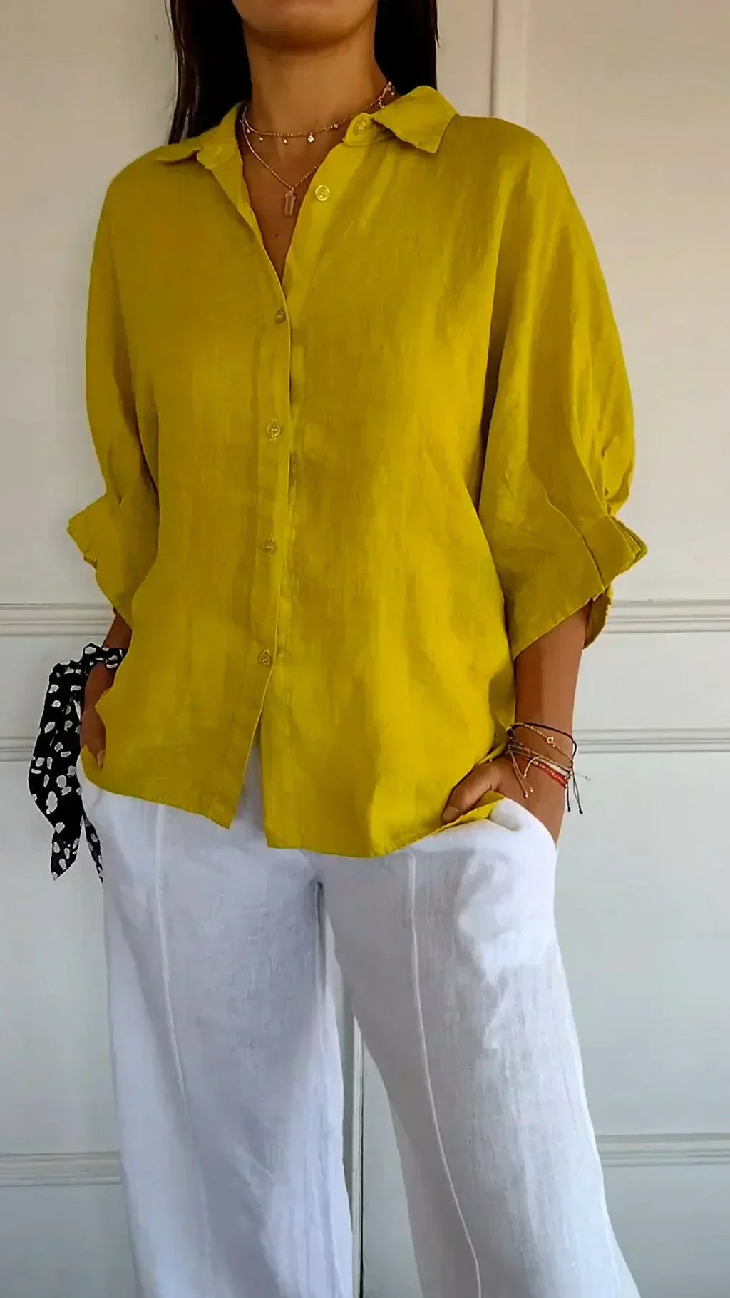 Relaxed Everyday Button-Up Shirt – Lightweight Classic Top for Casual & Smart Styling