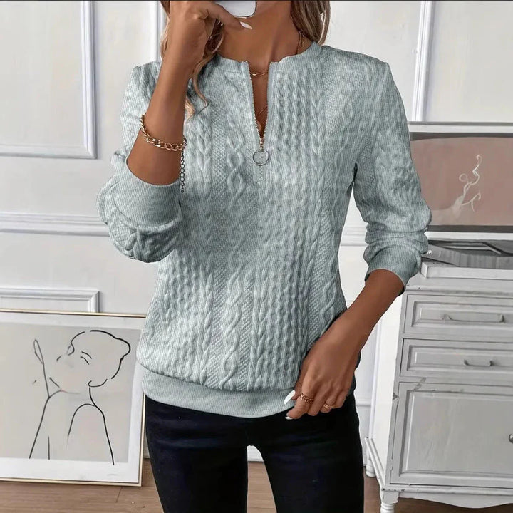 Textured Zip-Up Sweater – Lightweight Knit Jacket for Casual & Smart Layered Styling