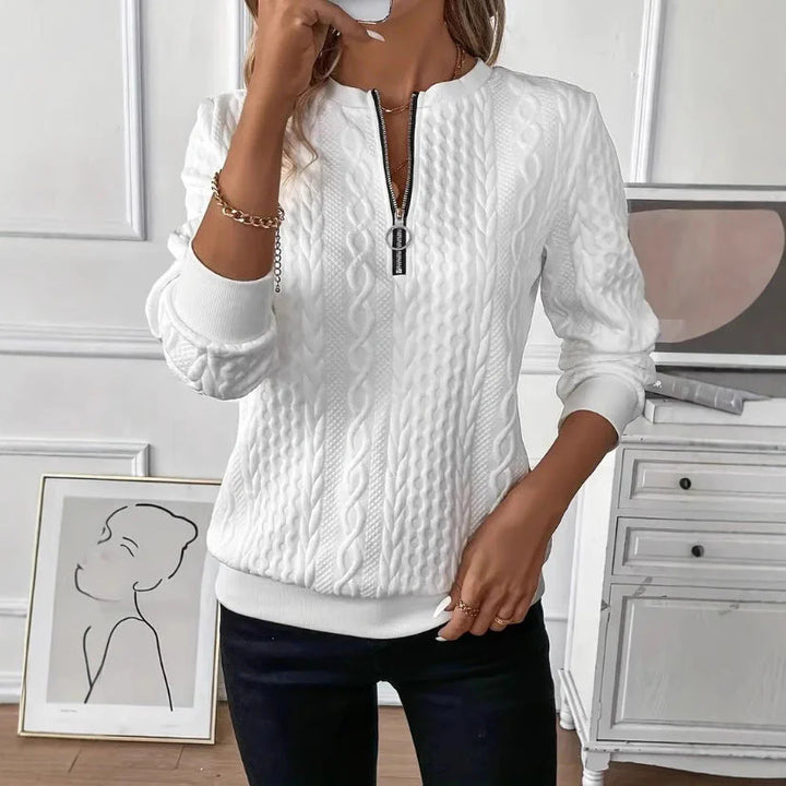 Textured Zip-Up Sweater – Lightweight Knit Jacket for Casual & Smart Layered Styling