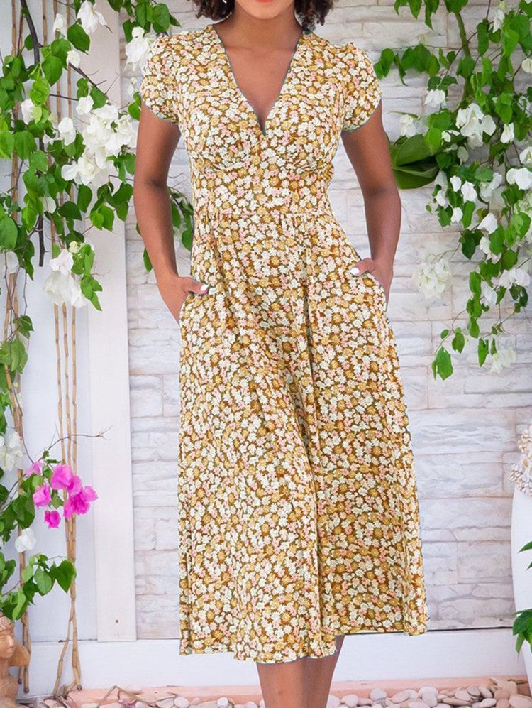 Ema – Button-Front Midi Dress