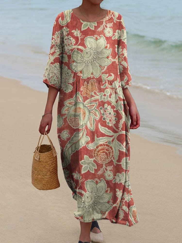 THALYENNE – FLORAL PRINTED MIDI DRESS