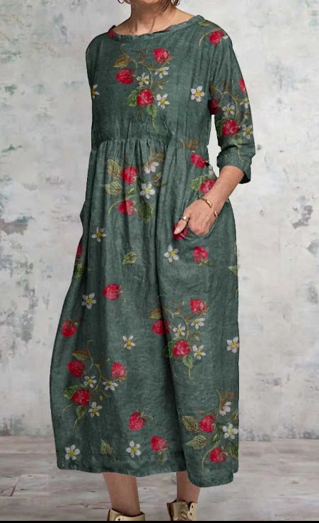 THALYENNE – FLORAL PRINTED MIDI DRESS
