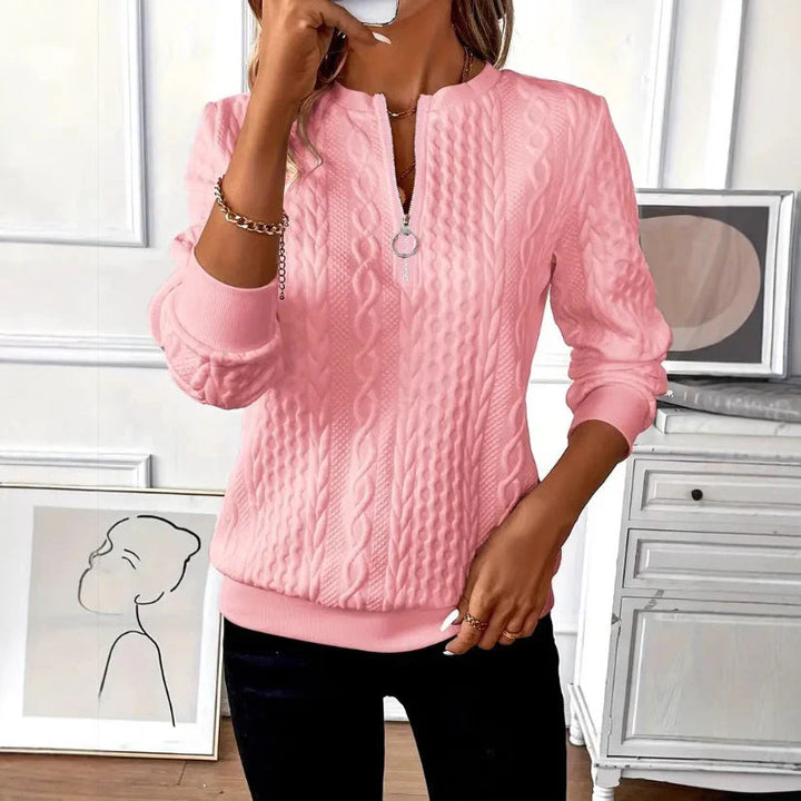 Textured Zip-Up Sweater – Lightweight Knit Jacket for Casual & Smart Layered Styling