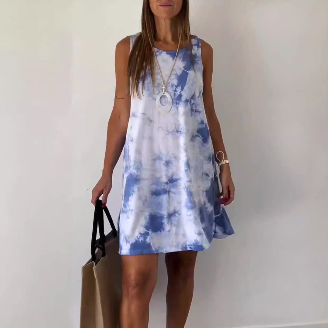 Josie - Gradient Tie Dye Print Mini Dress
