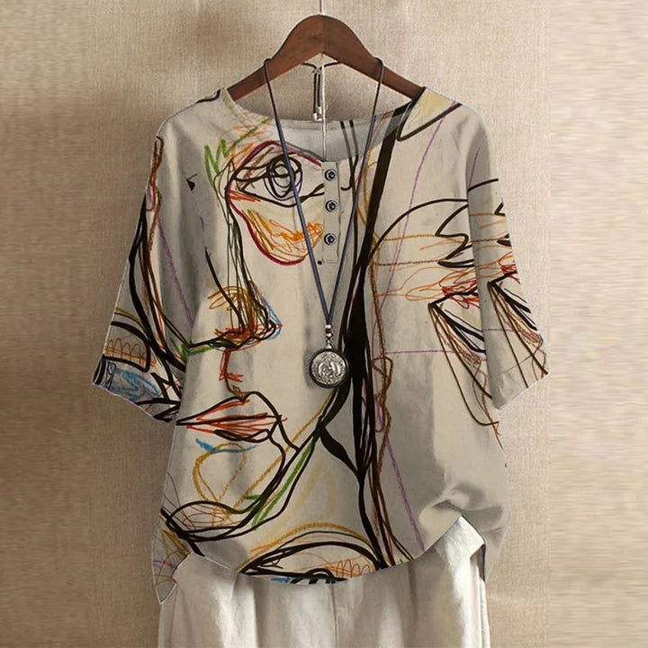 Retro Inspired Blouse – Lightweight Vintage Style Top for Casual & Elegant Everyday Wear