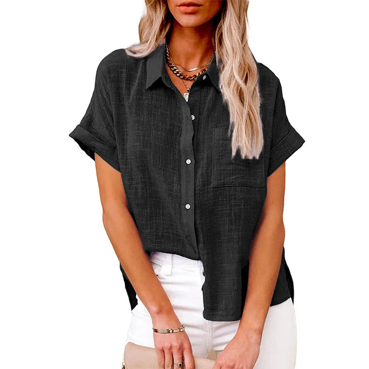 Textured Short Sleeve Polo Shirt – Lightweight Casual Top for Smart Everyday Styling