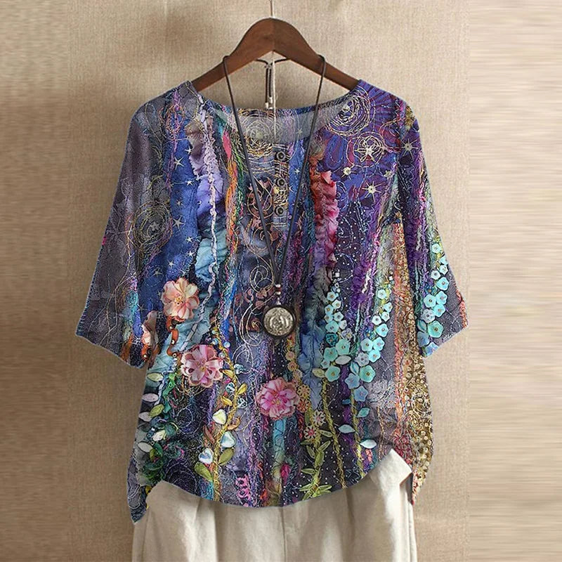 Retro Inspired Blouse – Lightweight Vintage Style Top for Casual & Elegant Everyday Wear