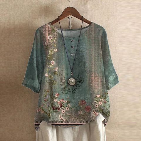 Women’s Retro-Inspired Blouse – Elegant Vintage Style Top for Casual & Smart Everyday Wear