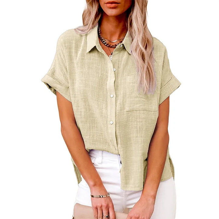 Textured Short Sleeve Polo Shirt – Lightweight Casual Top for Smart Everyday Styling