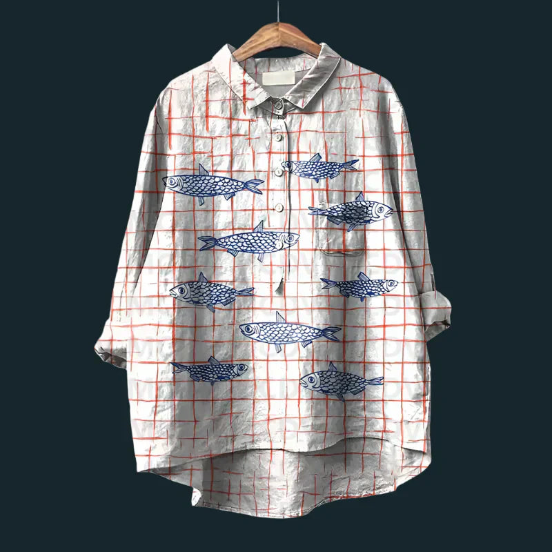 Casual Printed Button-Up Shirt – Modern Lightweight Shirt for Everyday Relaxed Style