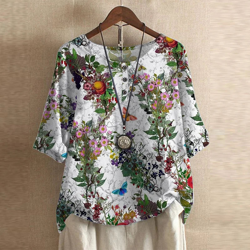 Retro Inspired Blouse – Lightweight Vintage Style Top for Casual & Elegant Everyday Wear
