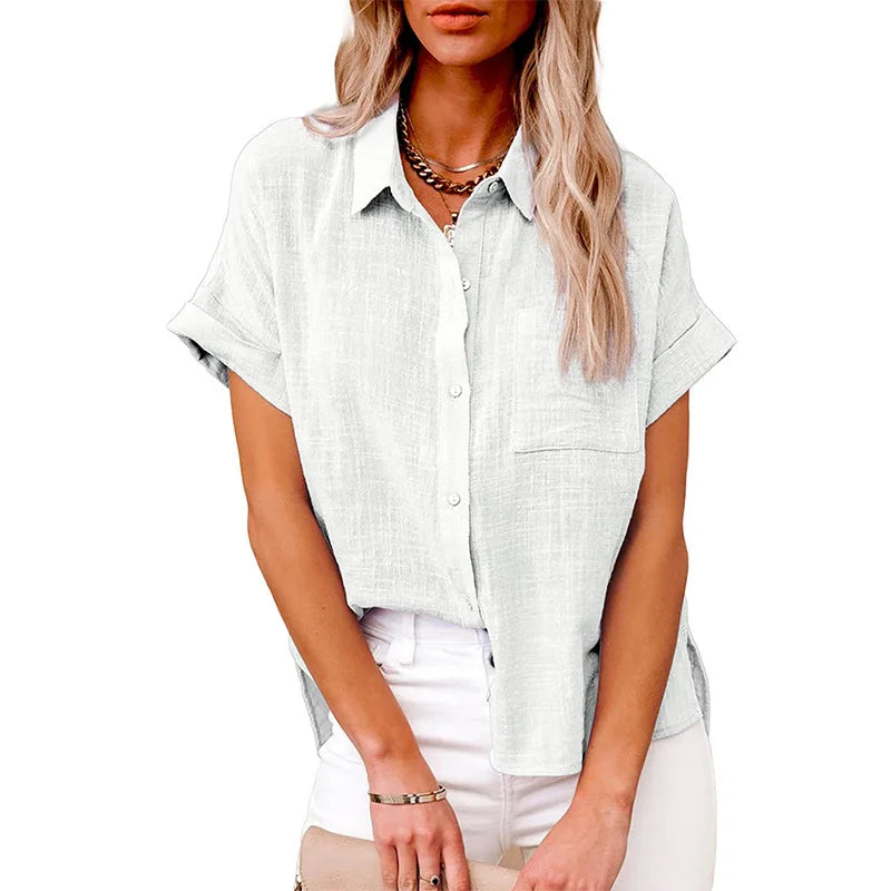 Textured Short Sleeve Polo Shirt – Lightweight Casual Top for Smart Everyday Styling