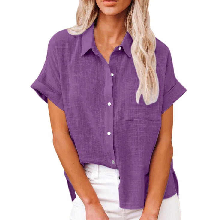 Textured Short Sleeve Polo Shirt – Lightweight Casual Top for Smart Everyday Styling