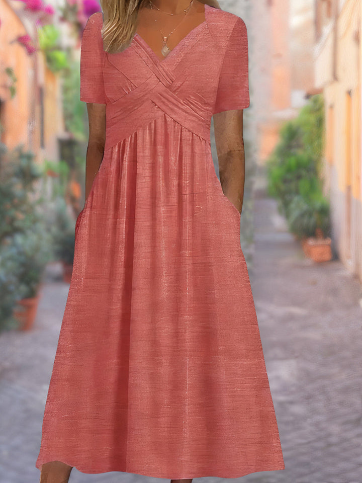 Ariela™ - Comfortable V-Neck Dress