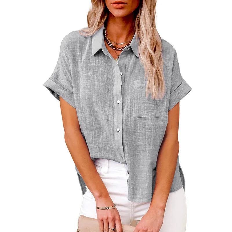 Textured Short Sleeve Polo Shirt – Lightweight Casual Top for Smart Everyday Styling