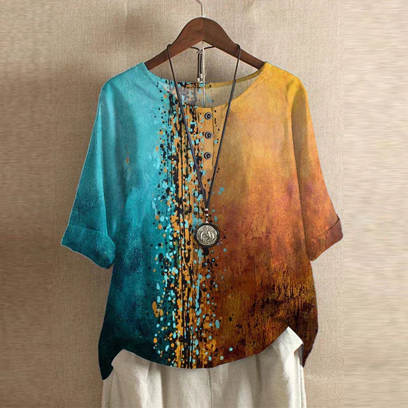 Retro Inspired Blouse – Lightweight Vintage Style Top for Casual & Elegant Everyday Wear