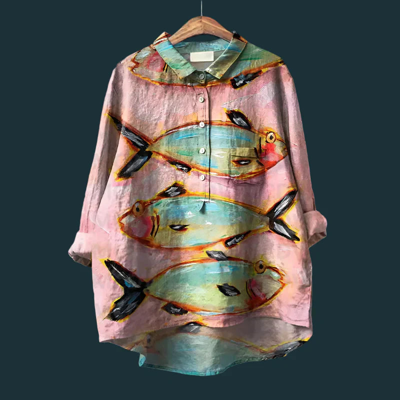 Casual Printed Button-Up Shirt – Modern Lightweight Shirt for Everyday Relaxed Style