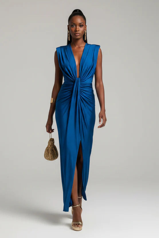 Moriah - Elegant Pleated  Maxi Dress