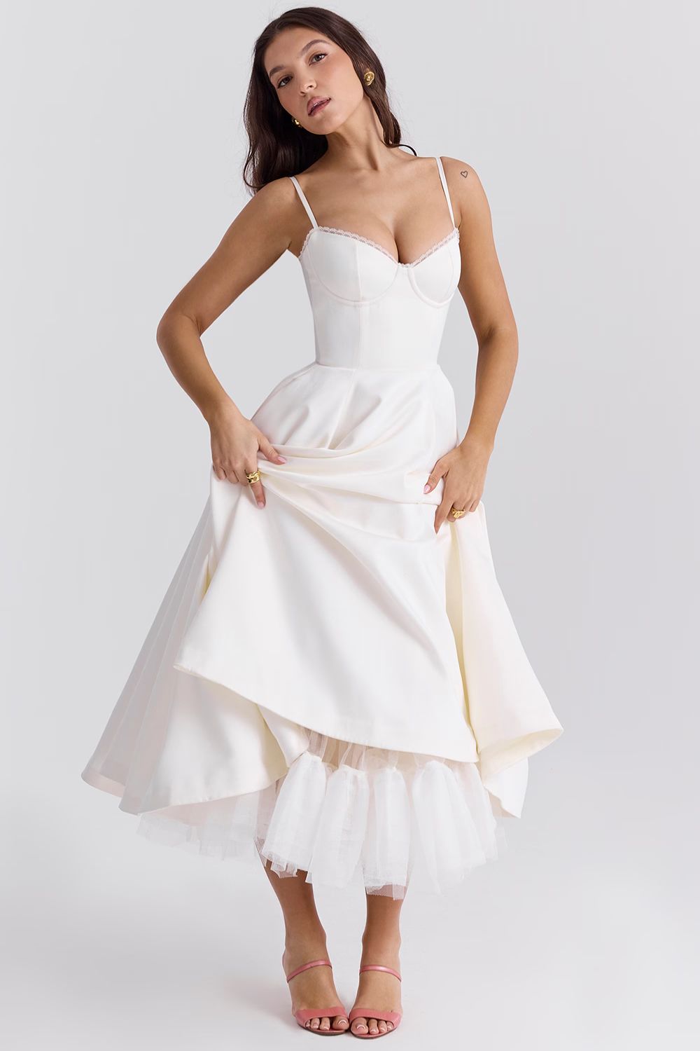 Minerva - Luxury Spaghetti Strap Princess Dress