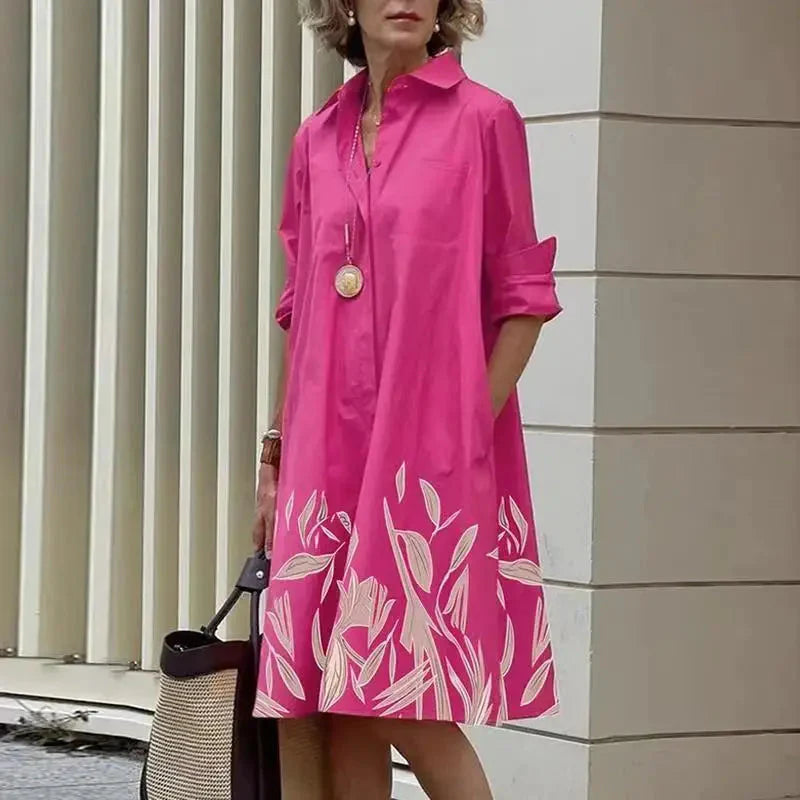 Button-Up Midi Shirt Dress – Lightweight Everyday Dress for Casual & Smart Effortless Styling