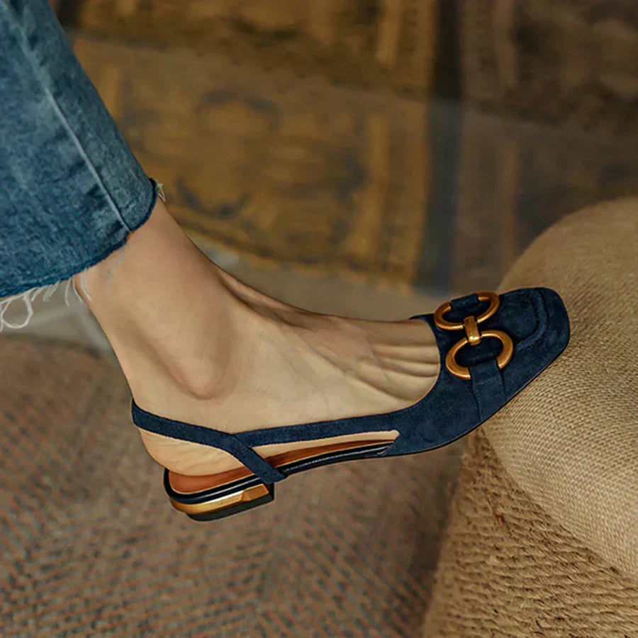 Riley - Elegant Orthopedic  Square Heel Sandals
