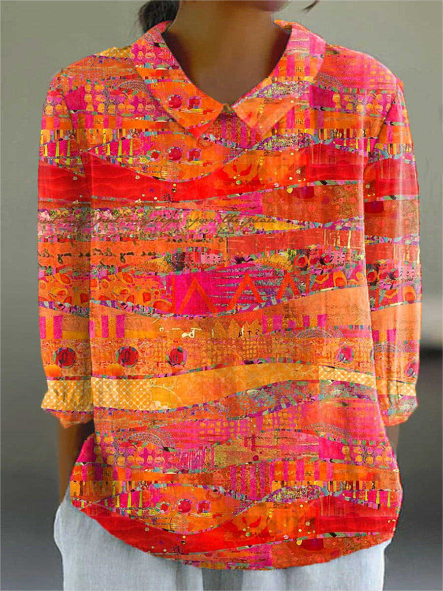 ISLA – VINTAGE ART PRINT CASUAL COTTON & LINEN
