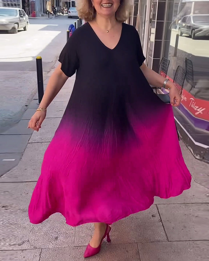 Joan - Summer Gradient Flowy Maxi Dress